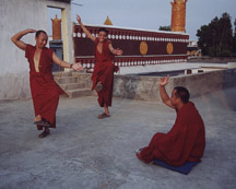 monks debaating