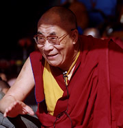 Teh Dalai Lama smiles